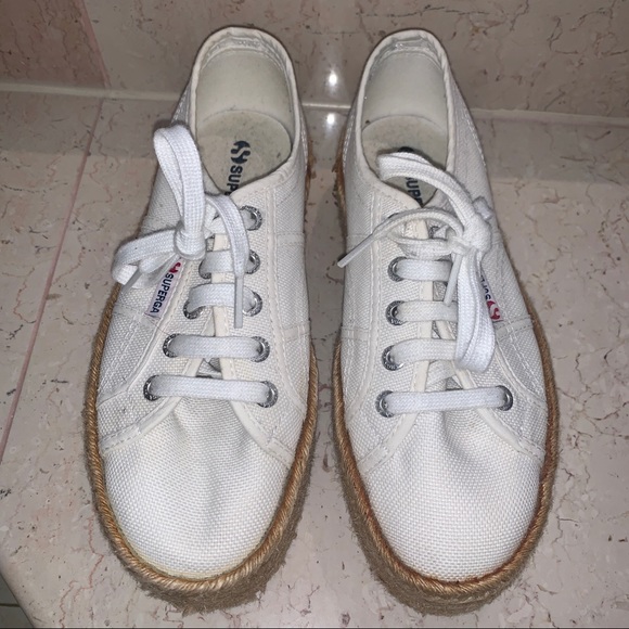 Superga COTROPEW White Platform Espadrille Sneaker - Picture 6 of 8